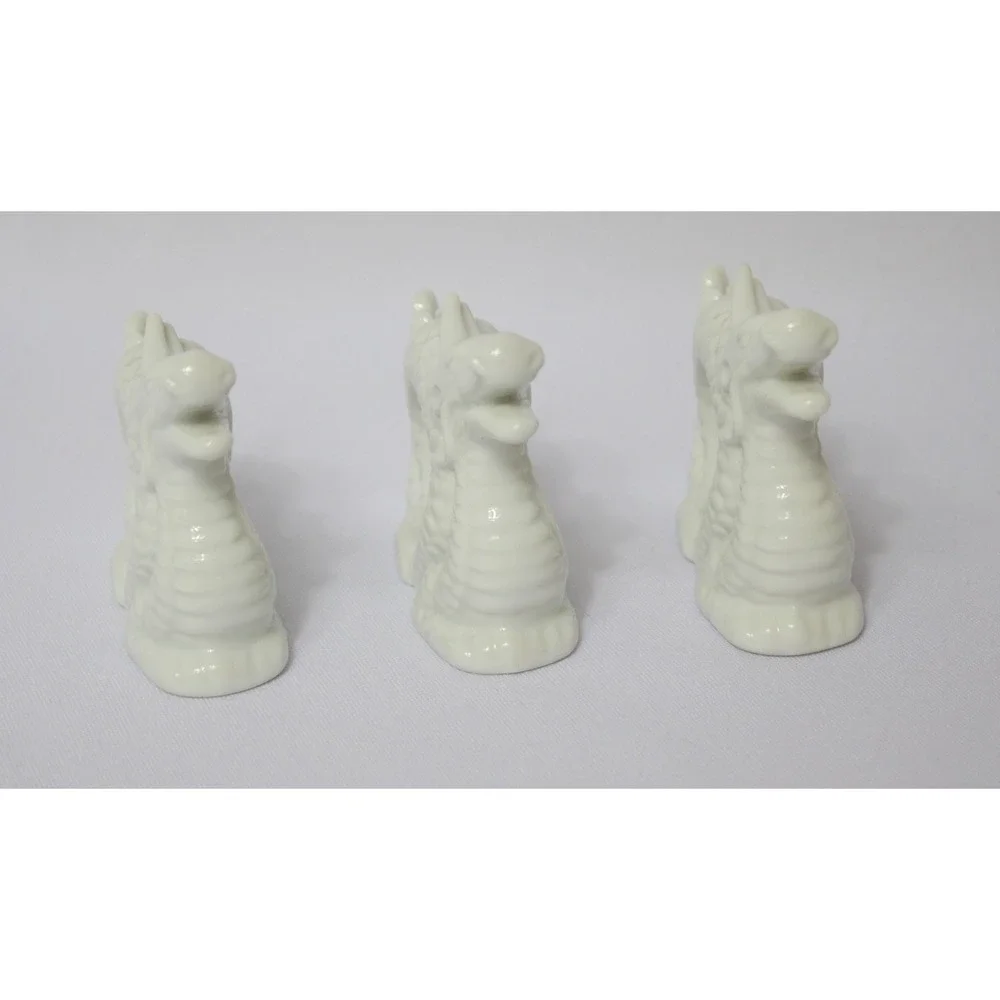 Vintage Pier 1 Imports‎ Ceramic Chinese Dragon Napkin Holder Rings Set of 3